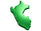 Mapa del Perú en relieve verde, país donde opera Olimpo Bet